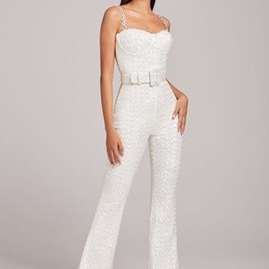 Nadine Merabi Lucinda White Jumpsuit